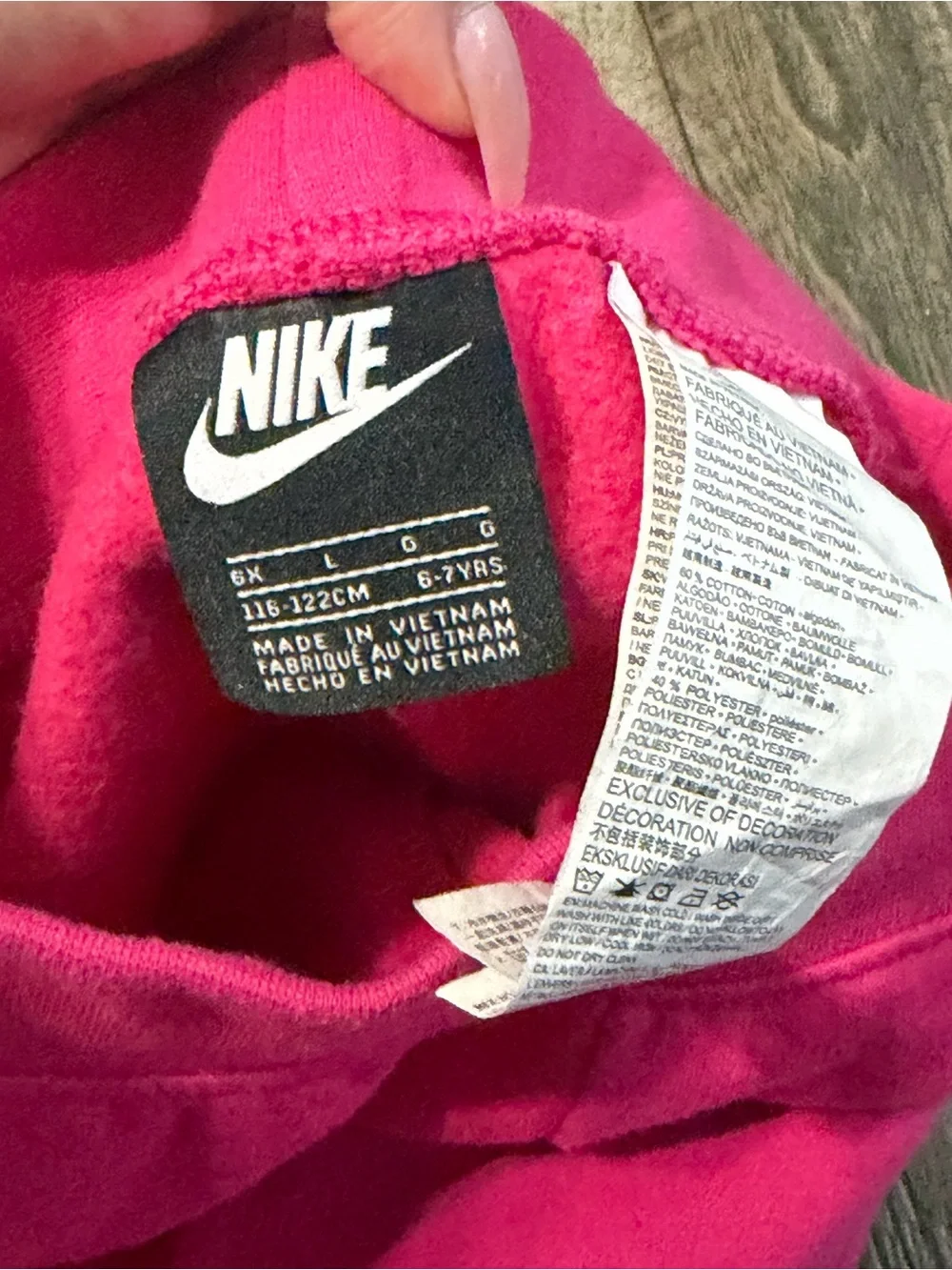 Nike Kids Bright Pink Fleece Joggers with White Logo